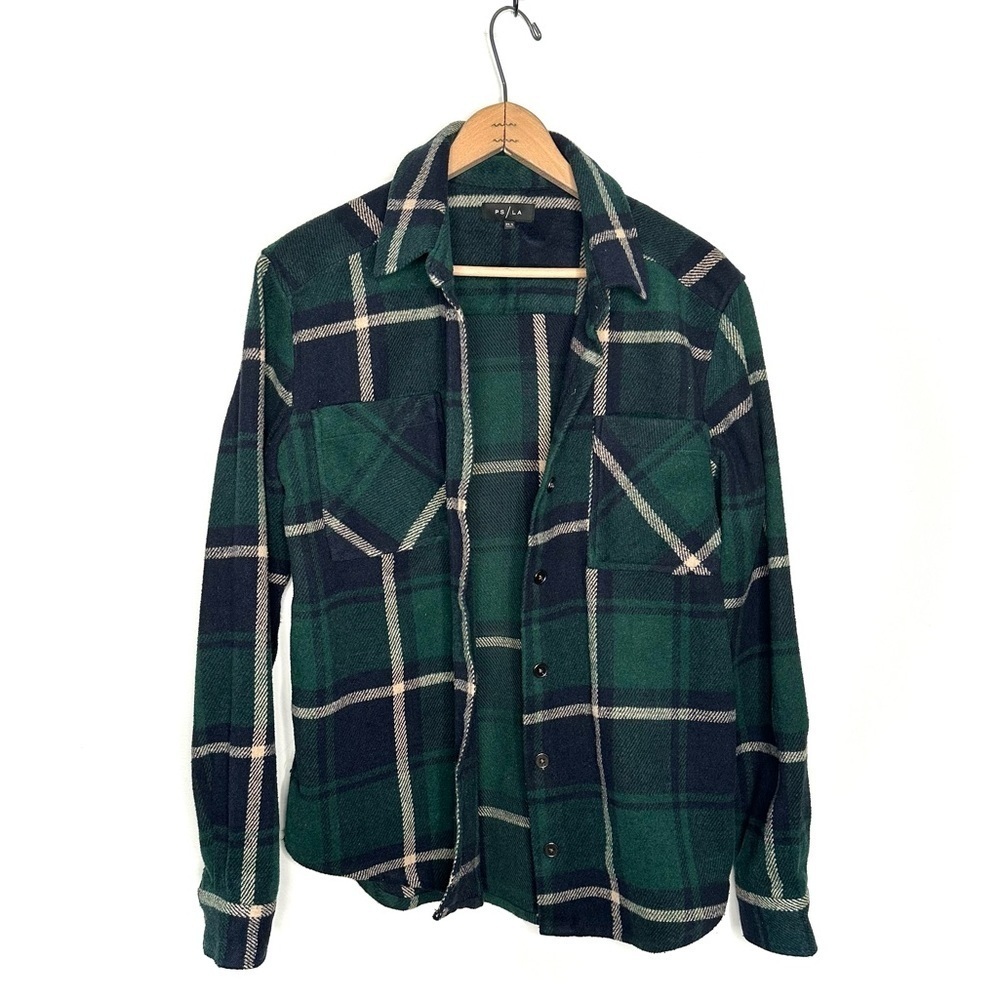 PacSun PS/LA | Green Plaid Shacket Flannel Shirt